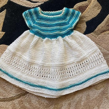 Blue waves baby dress