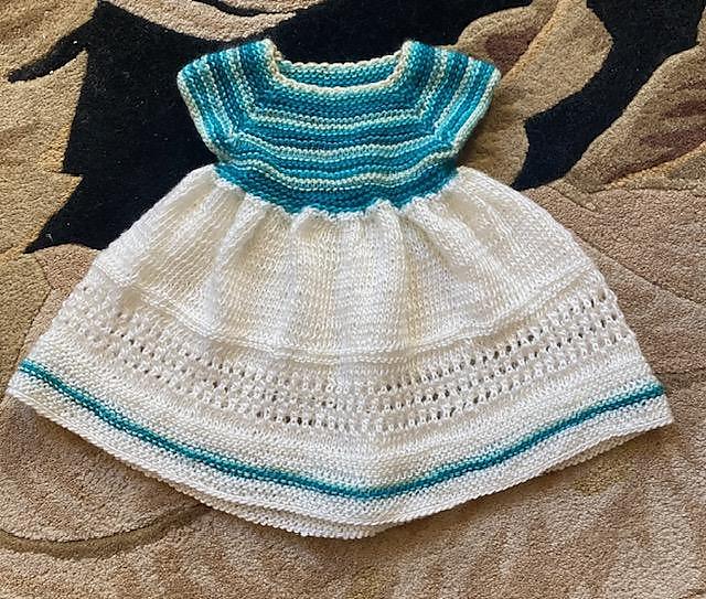 Blue waves baby dress