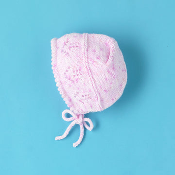Heirloom Bonnet - Free Knitting Pattern For Babies in Paintbox Yarns Baby DK Prints by Paintbox Yarns