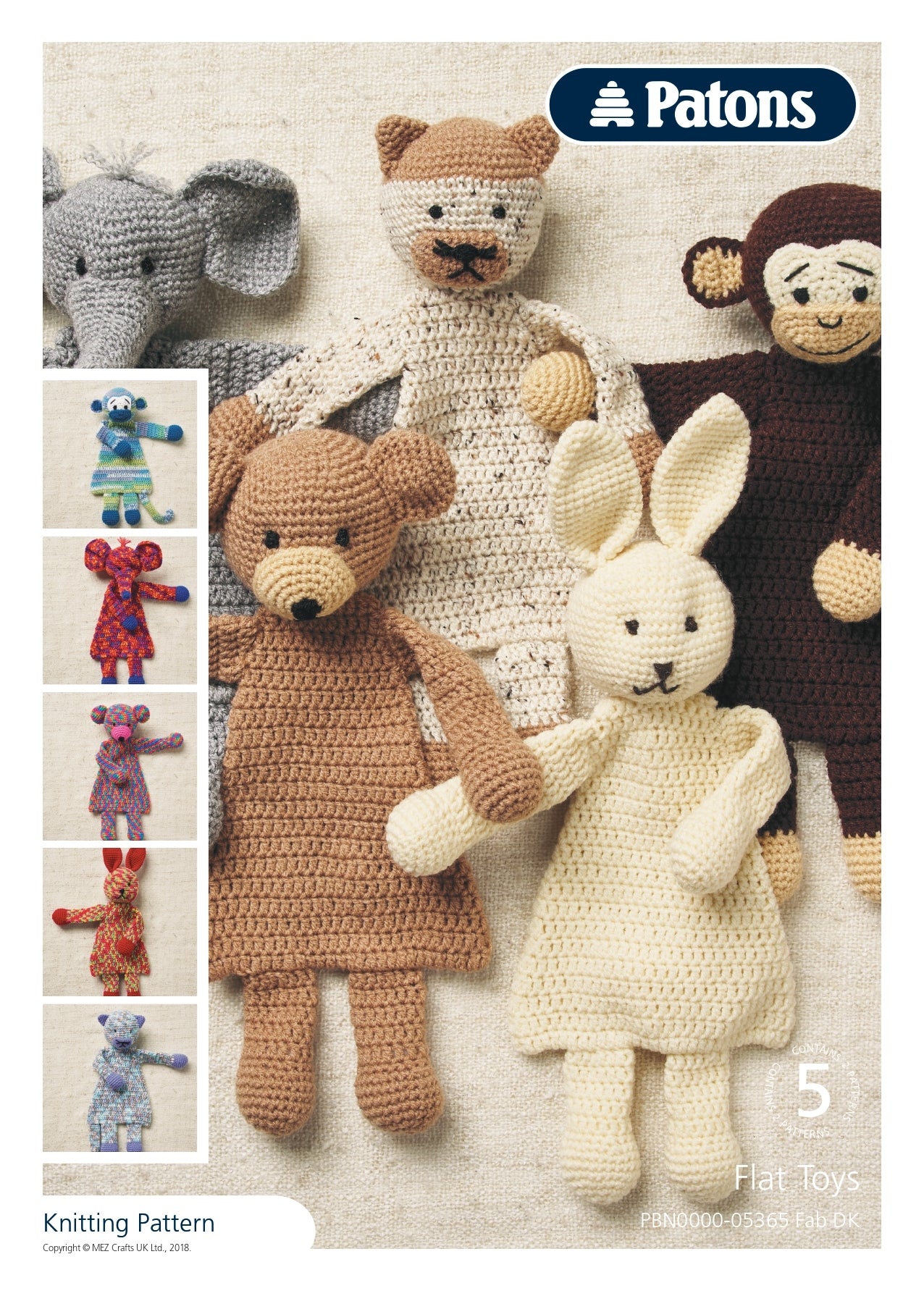 Flat Toys in Patons Fab DK - PBN0000-05365 - Downloadable PDF