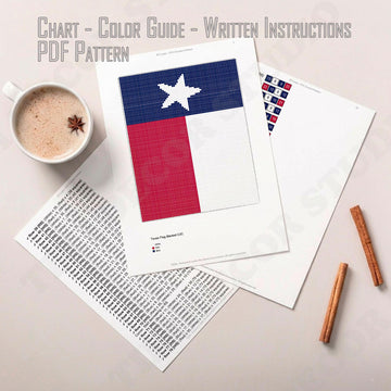 Texas State Flag Blanket C2C CROCHET PATTERN