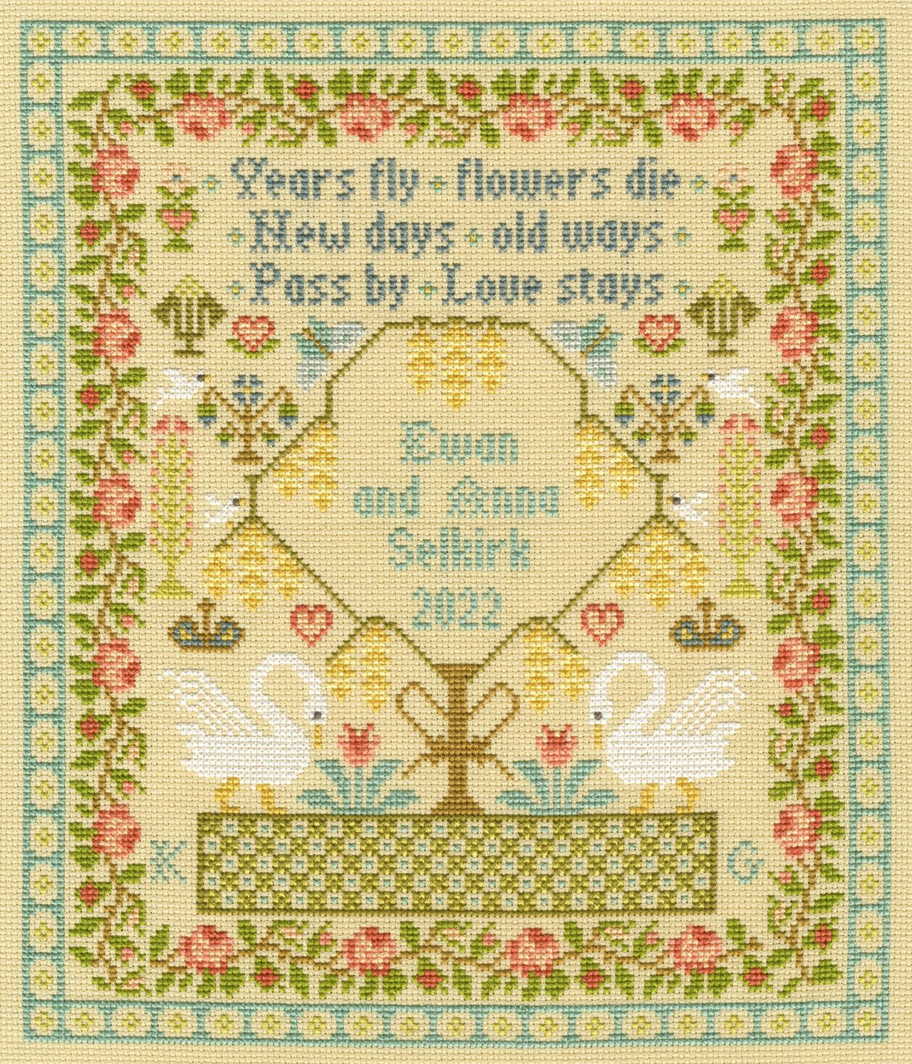 Bothy Threads The Laburnum Tree Cross Stitch Kit - 24 x 28cm