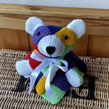 Knitted Square Bear Lovey