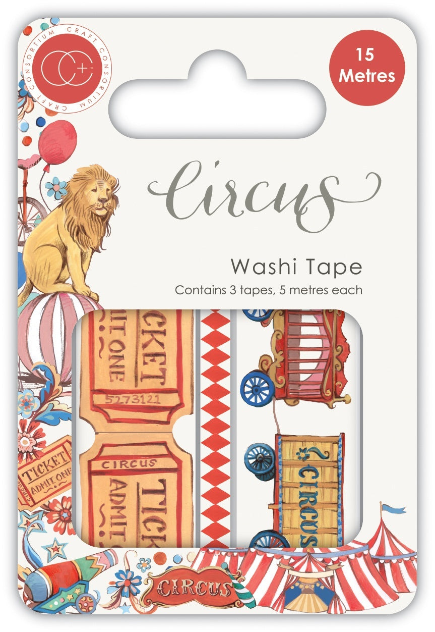 Craft Consortium Washi Tape 3/Pkg - Circus