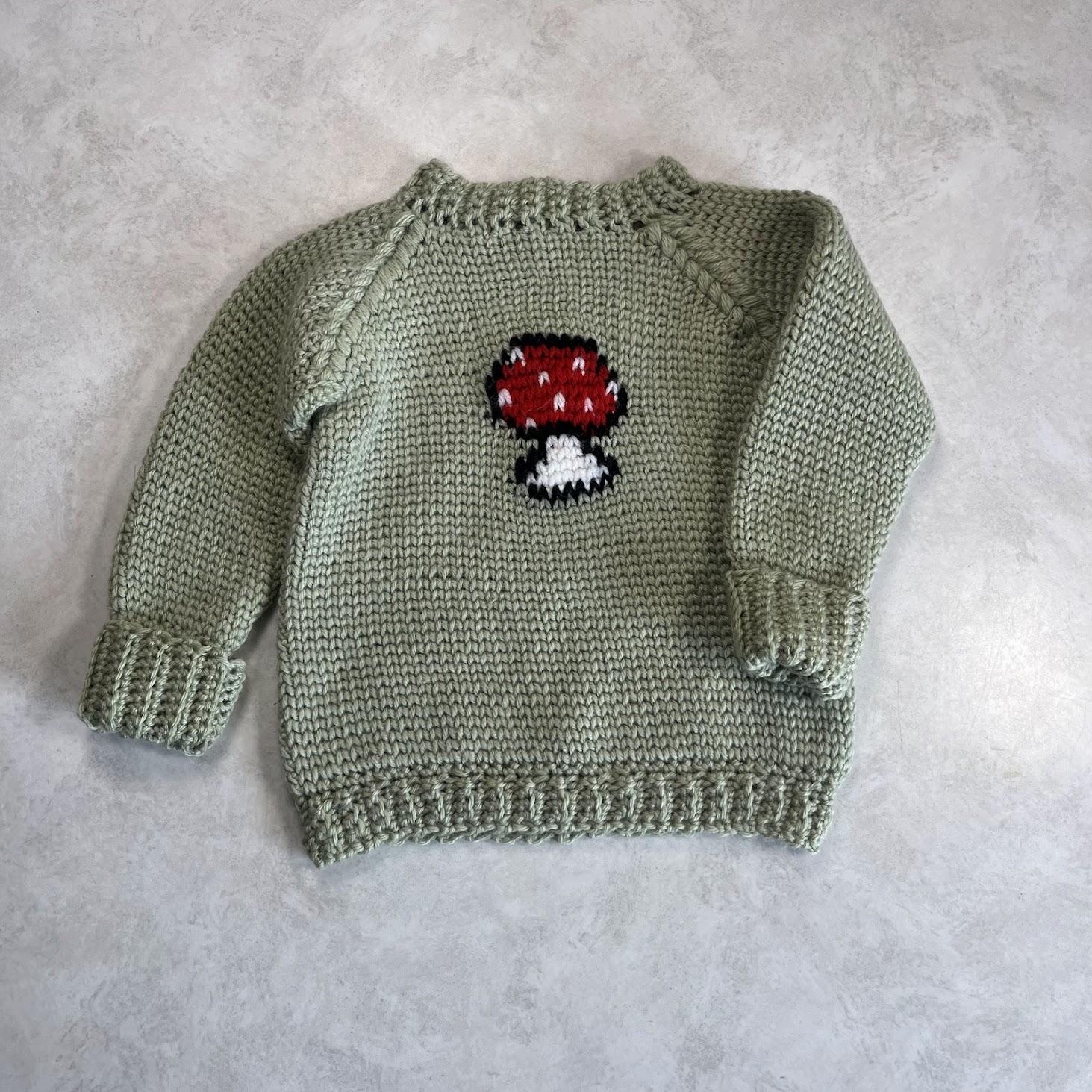 Mushroom Baby Sweater 0-12 Months