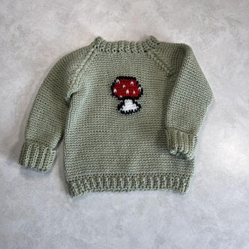 Mushroom Baby Sweater 0-12 Months