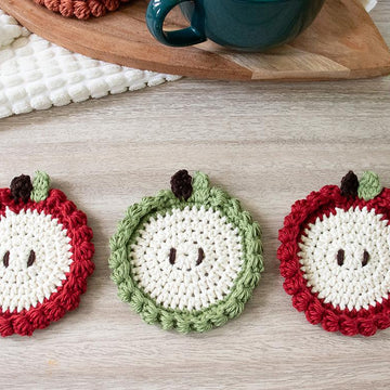 Pumpkin and Apple Coasters