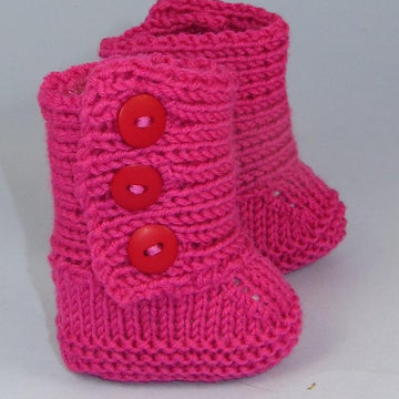 Baby 3 Button Booties (Bootees)