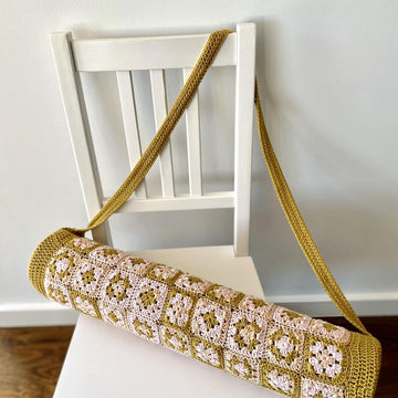 Granny squares yoga mat bag