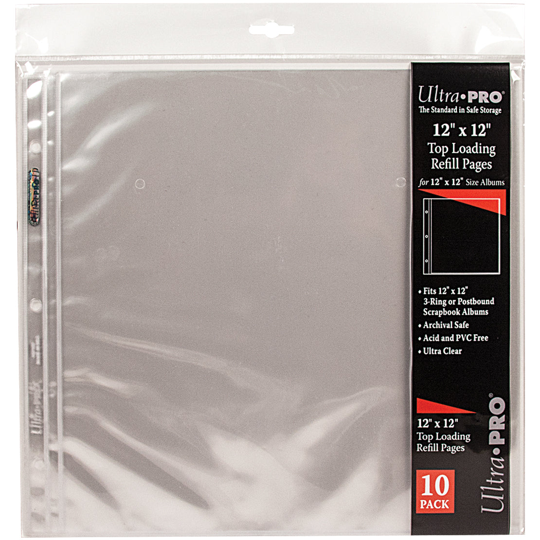 Ultra Pro 12"X12" Refill Pages 10/Pkg - 090526