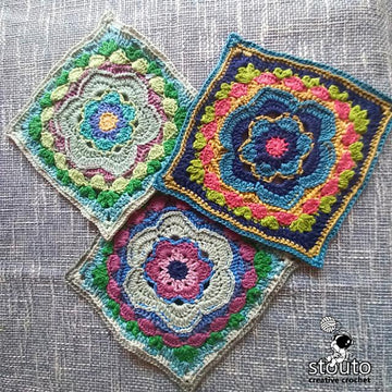 Bold Buttercup Flower Crochet Square