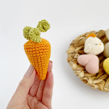 Crochet pattern Easter decorations Amigurumi Easter egg pattern Bunny Chicken Carrot Heart