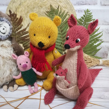 Knitting patterns Winnie the Pooh Piglet Owl Kanga from the book about Pooh