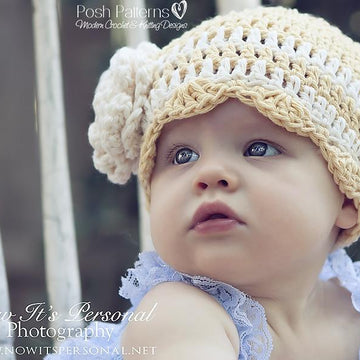 Petal Edge Beanie With Flower 261