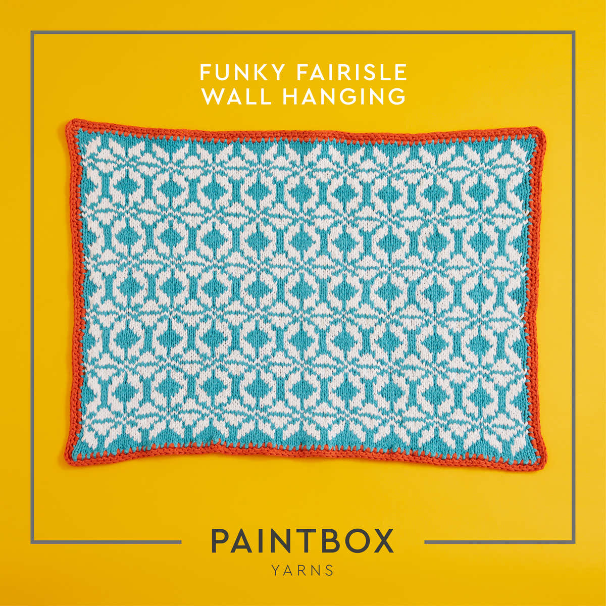 "Funky Fairisle Wall Hanging" - Free Wall Hanging Knitting Pattern For Home in Paintbox Yarns Recycled Ribbon by Paintbox Yarns