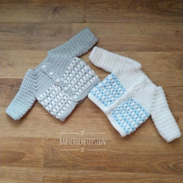Baby puff stitch Cardigan