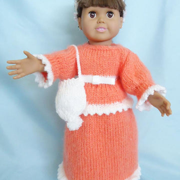 Cotton Candy Princess, Knitting Patterns fit American Girl and other 18-Inch Dolls