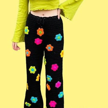 Flared Crochet Trousers