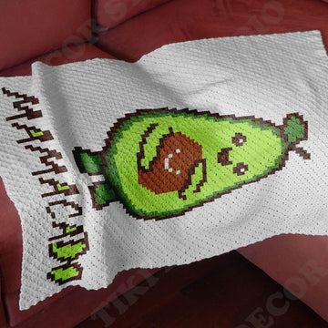 Mamacado Funny Blanket Corner-to-Corner Crochet Pattern Pregnancy Throw