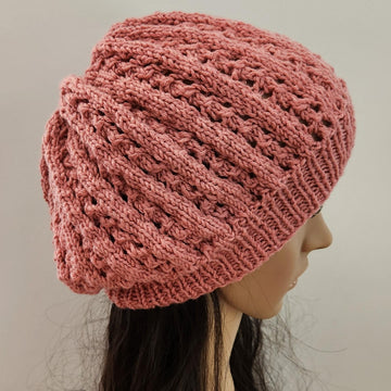 Felicity - slouchy lace beanie