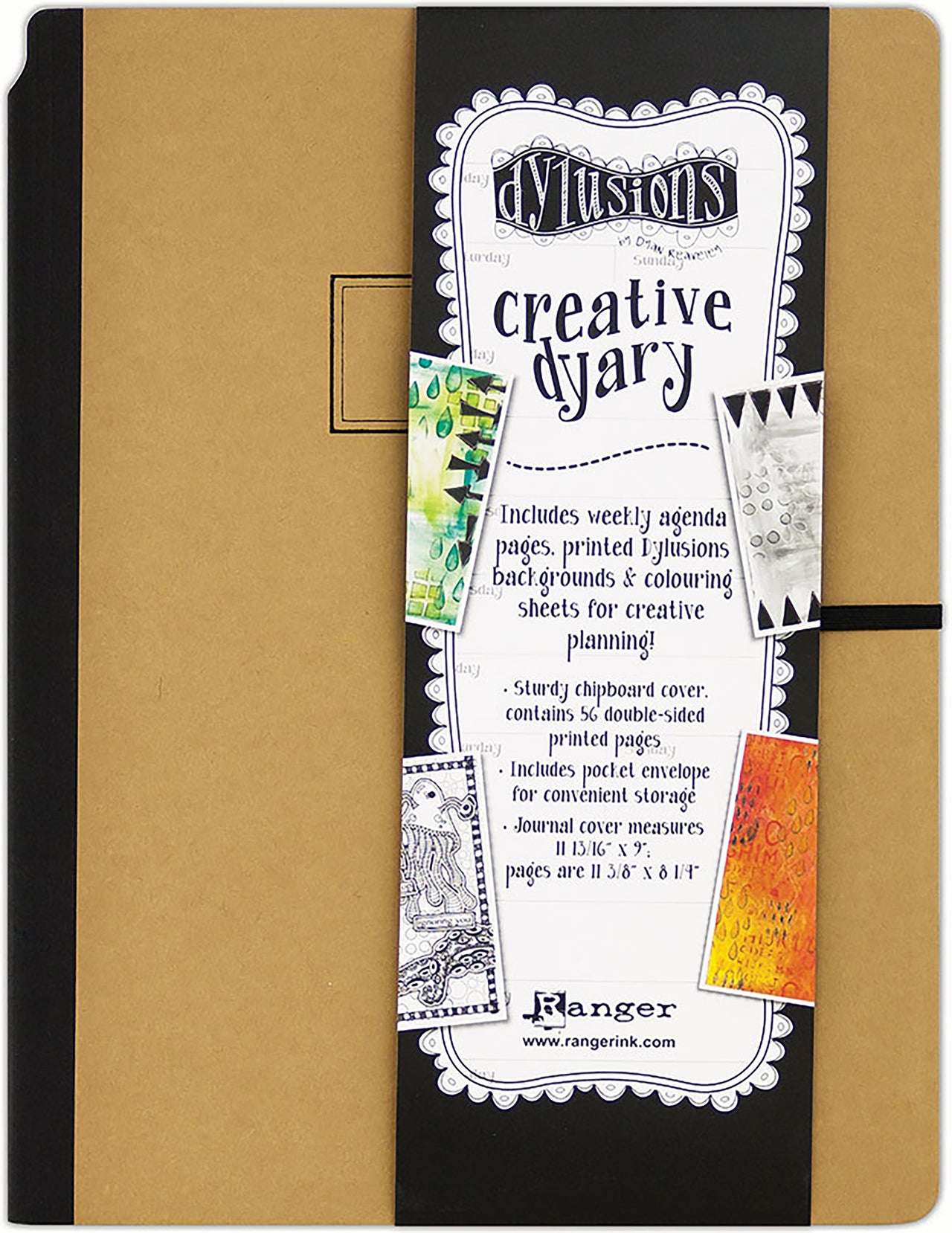 Ranger Dyan Reaveley's Dylusions Creative Dyary 11.8125"X9" - Kraft W/Black