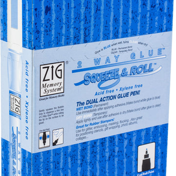 Zig 2-Way Glue Pen 12/Pkg - Squeeze & Roll
