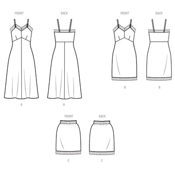 Simplicity Misses' and Women's Slips by Madalynne Intimates S9729 - Sewing Pattern