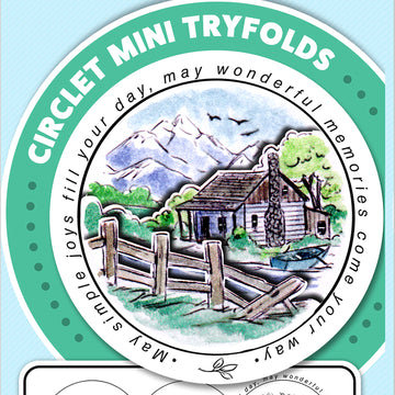 Art Impressions Circlet Mini TryFolds Stamp & Die Set - Cabin