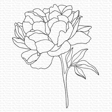 My Favorite Things Background Cling Rubber Stamp - Peony Perfection