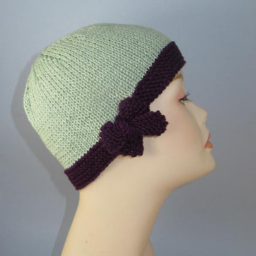 Tie Up Bow Beanie Circular Knitting Pattern