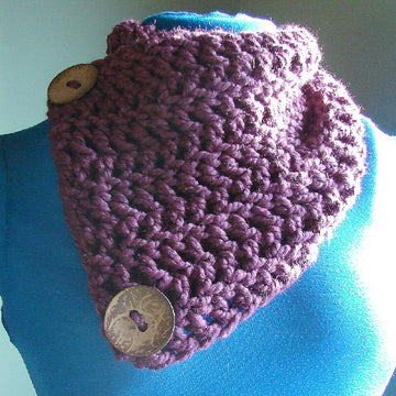 2 & 3 Button Chunky Cowl Scarf