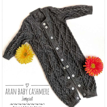 Aran Baby Cashmere Jumpsuit Knitting Pattern