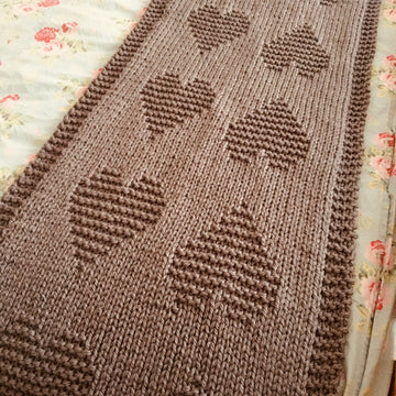 Heart Bed Runner Blanket