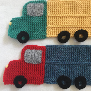 Child's Truck Scarf - Knitting ePattern