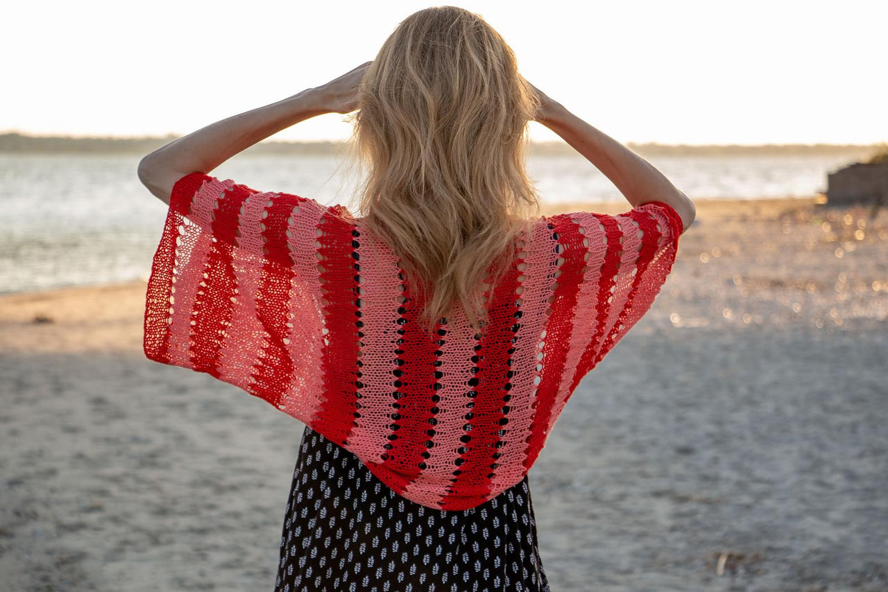 Knitting Pattern Bright Boho Summer Shrug