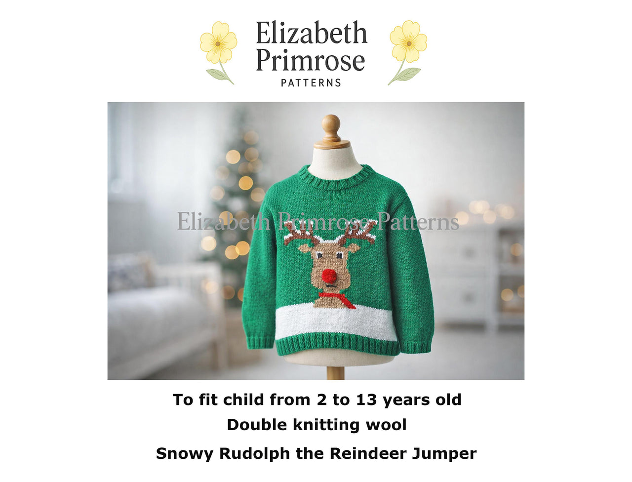 Snowy Rudolph Jumper P111