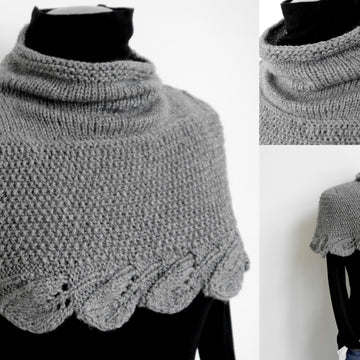 Knitting Pattern – Cape LEAVES – No.128E