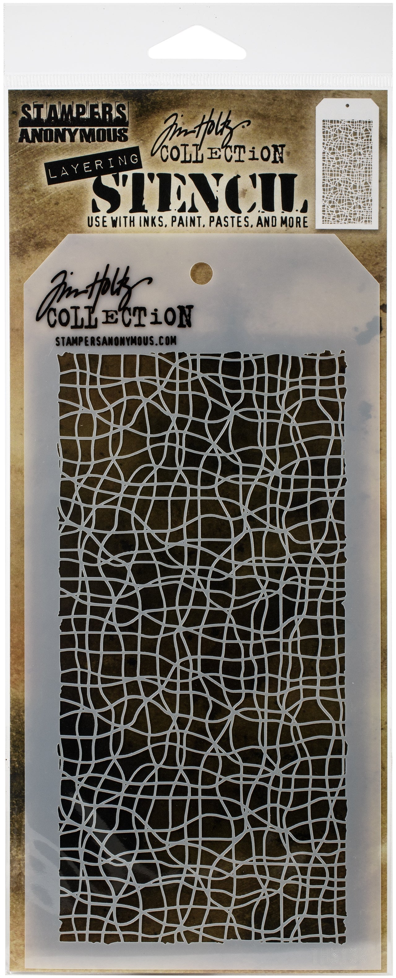 Stampers Anonymous Tim Holtz Layered Stencil 4.125"X8.5" - Tangles -Layered