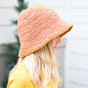 Scrappy Knit Bucket Hat