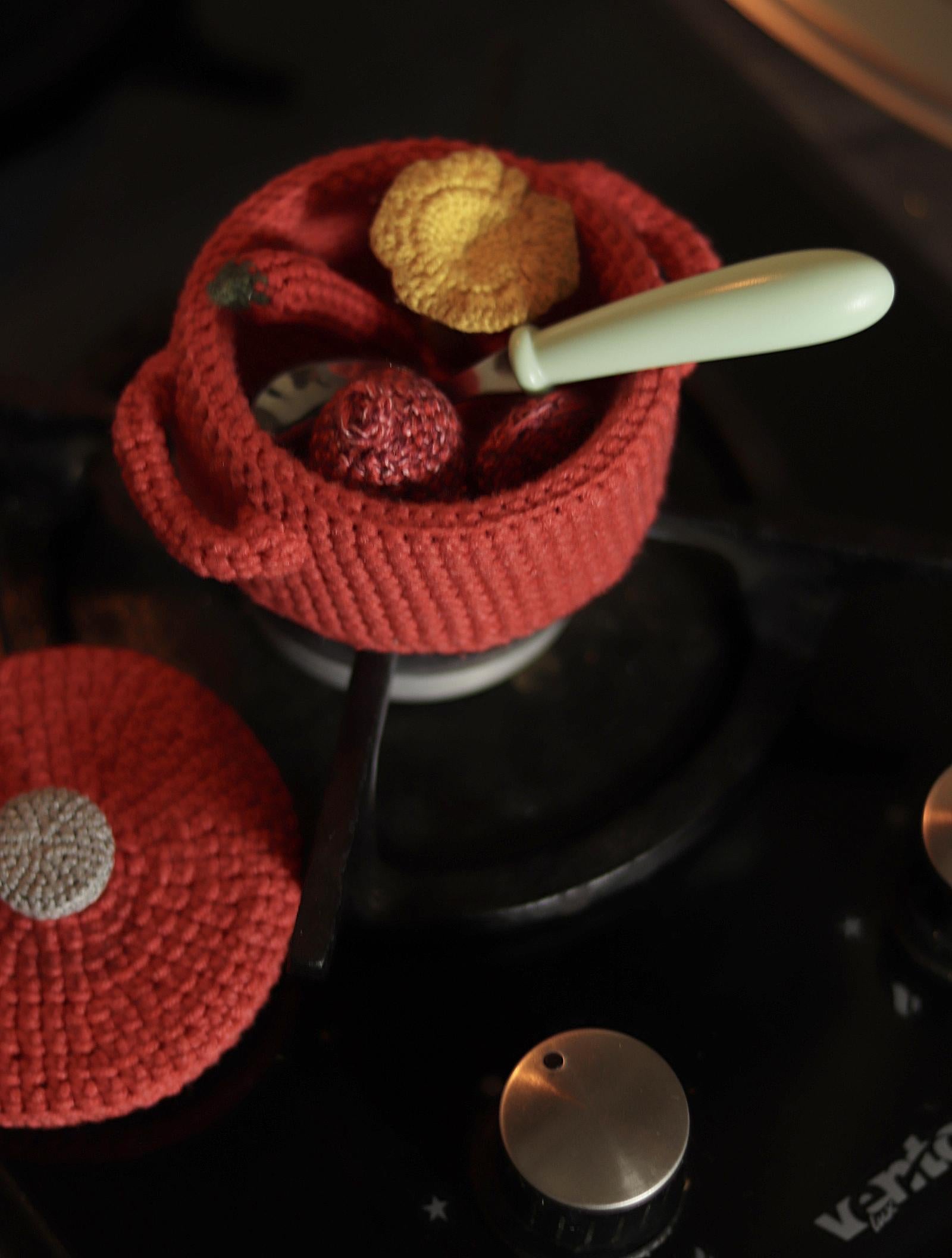 Crochet Kitchen Play Set Pattern: Teapot, Pots, Pan, Mug, Plate (PDF Pattern)