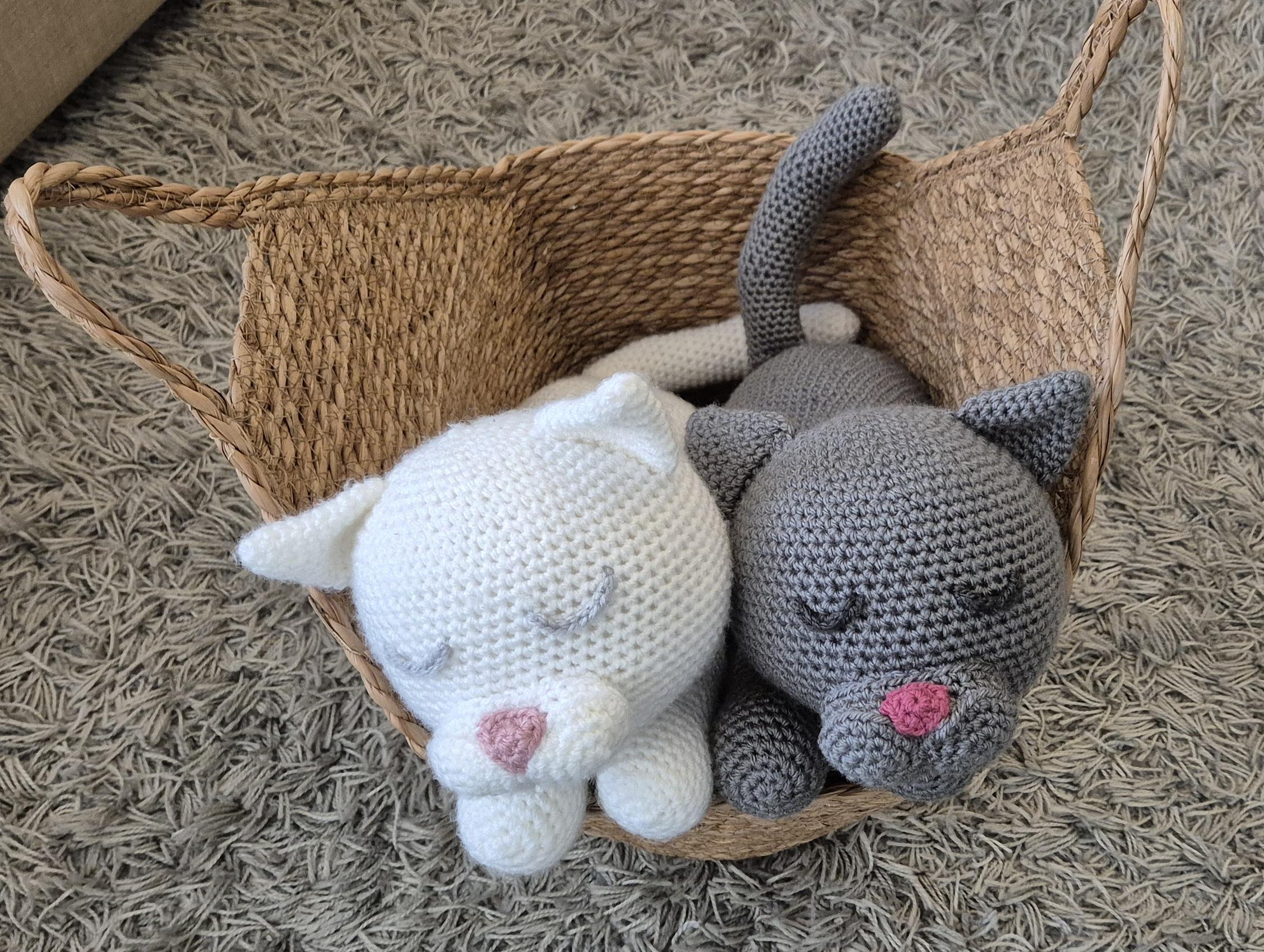 Sleeping Cat Crochet Amigurumi Plush Doll