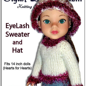 Sweater and Hat for Hearts for Hearts dolls, 14 inch