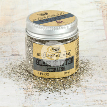 Prima Marketing Finnabair Art Ingredients Glass Glitter 2oz - Sterling