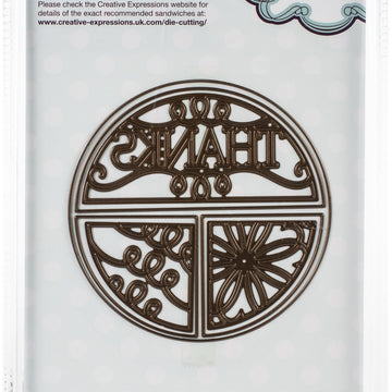 Creative Expressions Sliced Circles Craft Die - Thanks