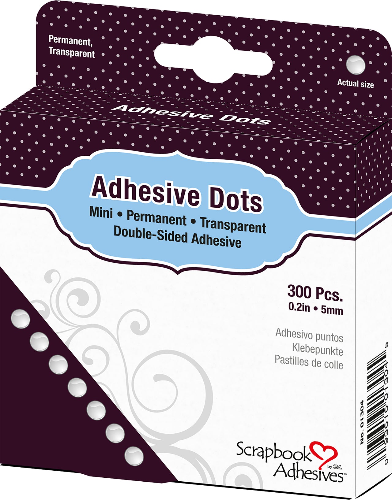 3L Dodz Adhesive Dot Roll - Mini .0625" 300/Pkg