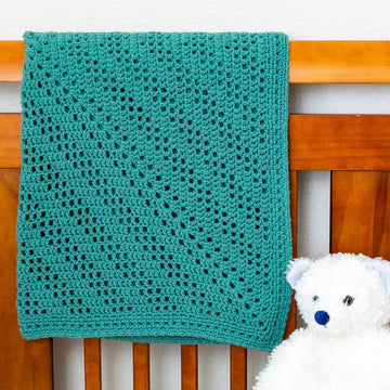 New Day Filet Crochet Baby Blanket