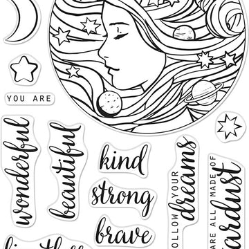 Hero Arts Clear Stamps 4"X6" - Universal Woman