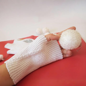 Fingerless gloves Ice Leaves