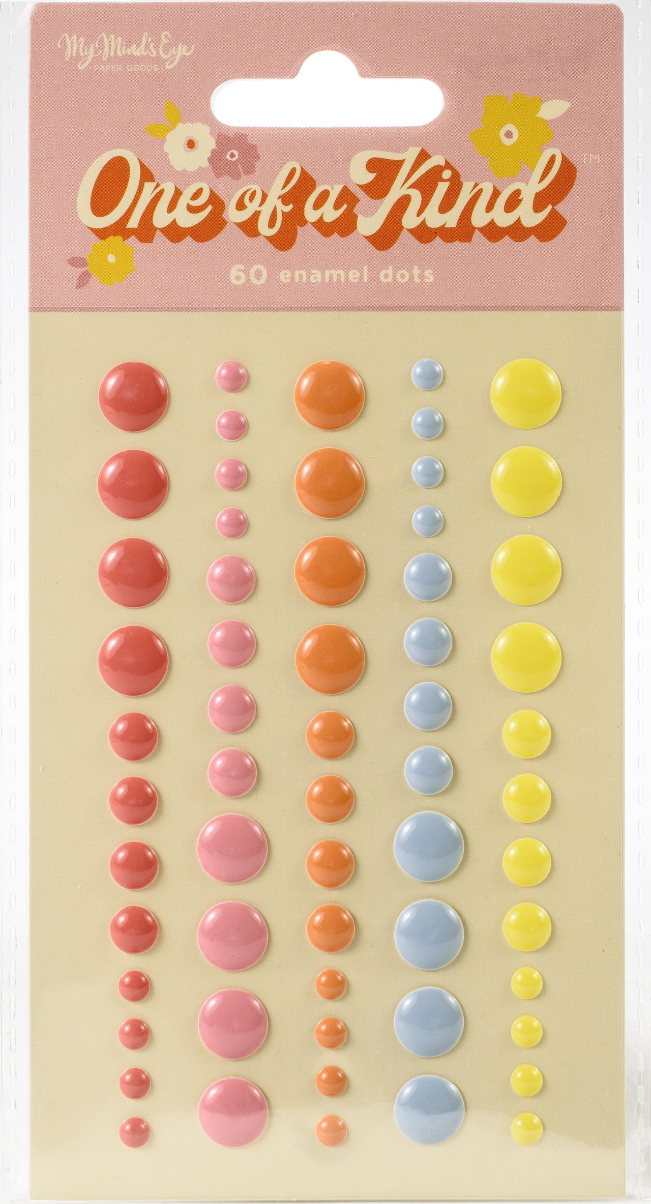 My Minds Eye One Of A Kind Adhesive Enamel Dots 60/Pkg - 621444