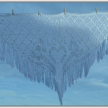 Prayer Shawl 'God Is Love' Filet Crochet Pattern & Charts